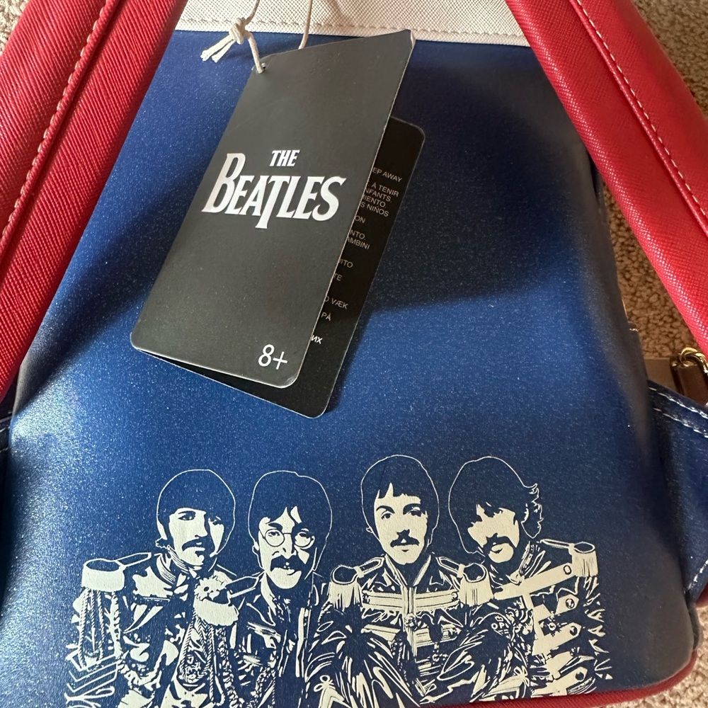 LOUNGEFLY Beatles Lonely Hearts Club Backpack NWT - Picture 4 of 7